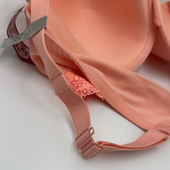 NWT Ambrielle Peach Pearl Organic Cotton Bra Size 42C Full Figure - Picture 8 of 11